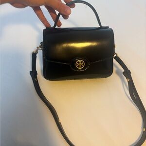 Tory Burch Glossy Black Crossbody Bag